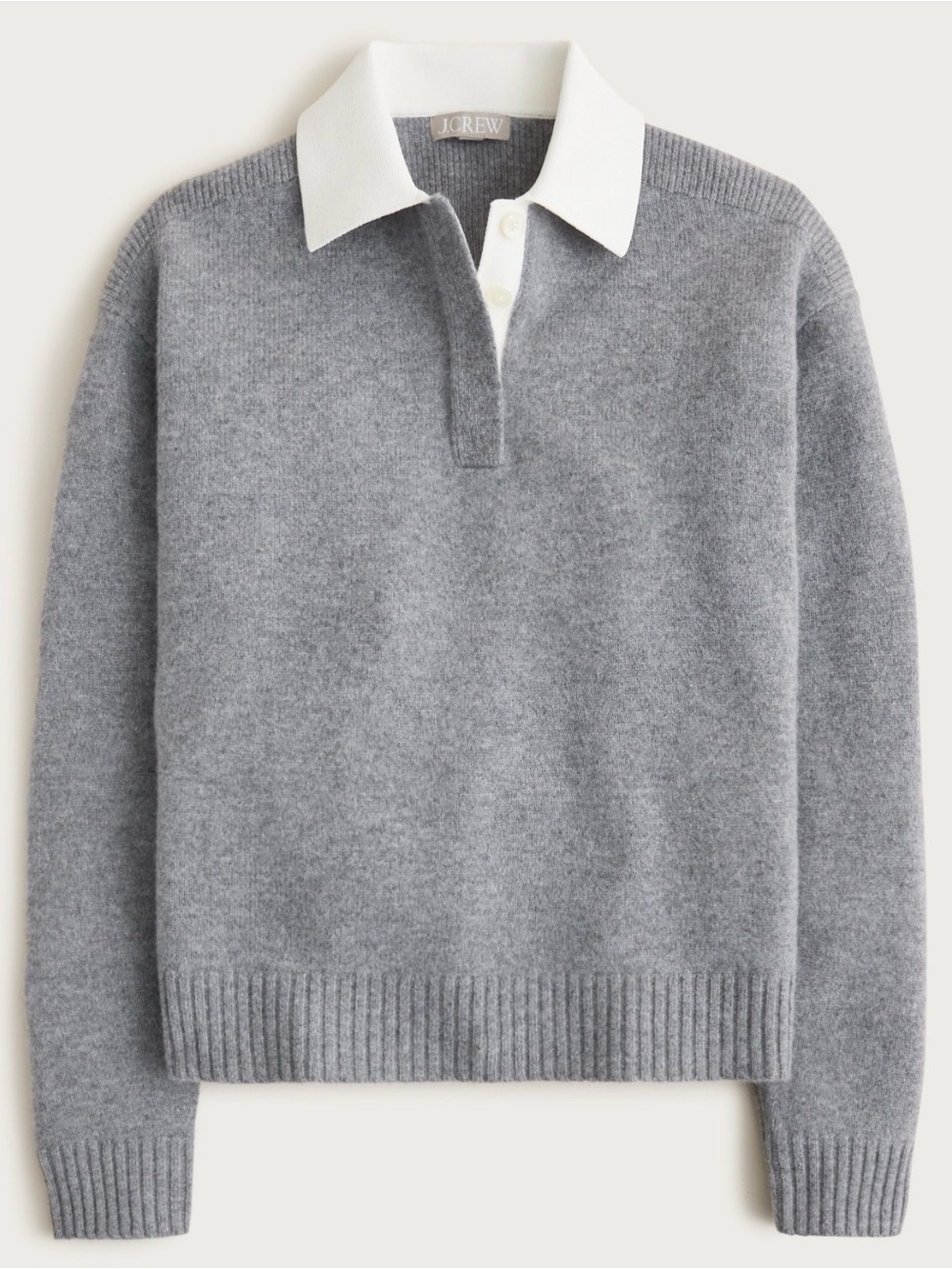 J. Crew Relaxed Sweater-Polo in Vintage Wool - Picture 3 of 4